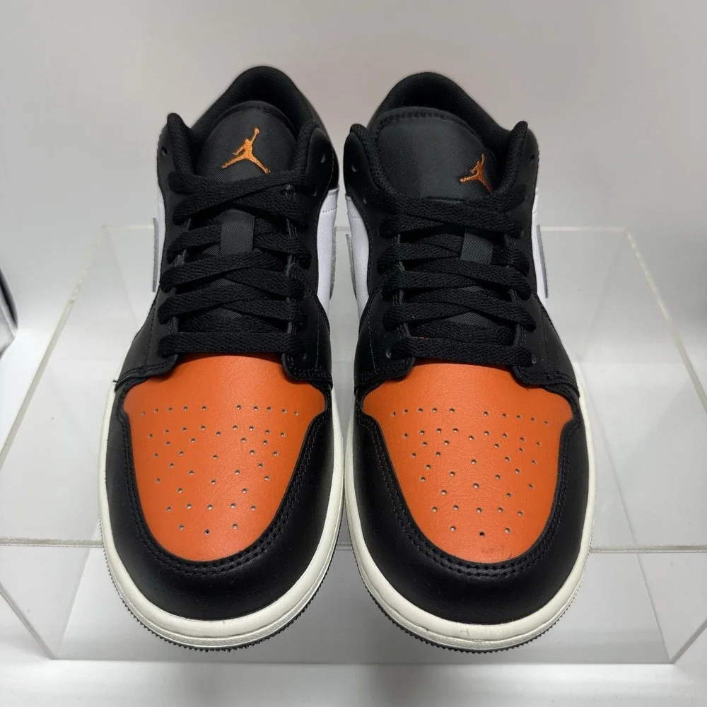 NEW Air Jordan 1 Low Shattered Backboard Black Orange 553558-081 Men's Size 10